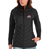 Antigua Women's Black Ohio State Buckeyes Altitude Full-Zip Puffer Jacket