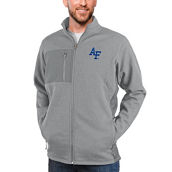 Antigua Men's Heather Gray Air Force Falcons Course Full-Zip Jacket