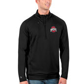 Antigua Men's Black Ohio State Buckeyes Generation Half-Zip Pullover Jacket