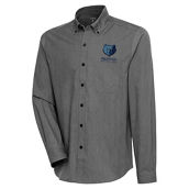 Antigua Men's Black Memphis Grizzlies Compression Button-Down Shirt