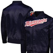 Pro Standard Men's Navy Minnesota Twins Wordmark Satin Full-Snap Jacket