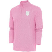 Antigua Men's Pink Vegas Golden Knights White Logo Hunk Quarter-Zip Pullover