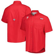 Columbia Men's Red Philadelphia Phillies Tamiami Omni-Shade Button-Down Shirt