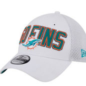 New Era Men's White Miami Dolphins Breakers 39THIRTY Flex Hat