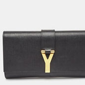 Yves Saint Laurent  Leather Y-Ligne Clutch (Pre-Owned)