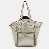 Yves Saint Laurent Metallic Leather Large Downtown Tote (Pre-Owned)