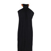 Jil Sander Beaded Strap Halter Dress in Black Cotton (Pre-Owned)