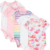Honest Baby Clothing 5-Pack Organic Cotton Short Sleeve Bodysuits