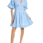 Beulah Puff Sleeve A-Line Dress
