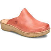 Andy Womens Leather Slip On Clogs