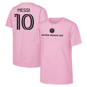 Outerstuff Youth Lionel Messi Pink Inter Miami CF Name & Number T-Shirt