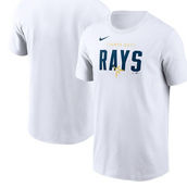 Nike Men's White Tampa Bay Rays Home Team Bracket Stack T-Shirt
