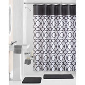VCNY Home Uno 15-Piece Geometric Polyester Shower Curtain Bath Set