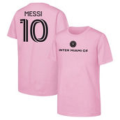 Outerstuff Preschool Lionel Messi Pink Inter Miami CF Name & Number T-Shirt