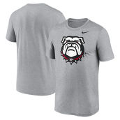 Nike Men's Heather Gray Georgia Bulldogs Primetime Legend Alternate Logo T-Shirt