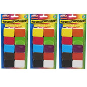 Ashley Productions® Non-Magnetic Mini Whiteboard Erasers, 10 Per Pack, 3 Packs