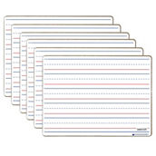 Dowling Magnets® Double-sided Magnetic Dry-Erase Board, Line-Ruled/Blank, Pack of 6