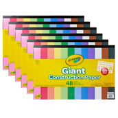 Crayola® Giant Construction Paper Pad with Stencils, 48 Sheets, Pack of 6