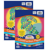 SunWorks® Construction Paper, 11 Assorted Colors, 300 Sheets Per Pack, 2 Packs