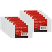 Mead® Index Cards, Plain, 3 x 5, 100 Per Pack, 12 Packs