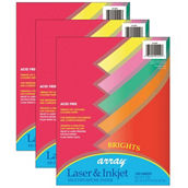 Pacon® Bright Multi-Purpose Paper, 5 Assorted Colors, 100 Sheets Per Pack, 3 Packs