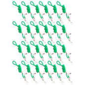 SICURIX Standard Lanyard Hook Rope Style, Green, Pack of 24