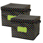 Teacher Created Resources® Chalkboard Brights Storage Box with Lid, Pack of 2