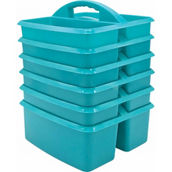 Teacher Created Resources® Teal Plastic Storage Caddy, Pack of 6