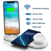 Trexonic Wireless Charger 3 in 1 Charger Dock with Wireless Charging Station and