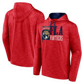 Fanatics Men's Fanatics Red Florida Panthers Never Quit Pullover Hoodie