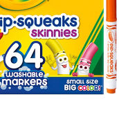 Crayola® Washable Pip-Squeaks Skinnies Markers, 64 Count
