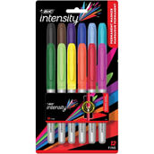 BIC® Intensity Permanent Markers, Fine Point, Assorted Colors, 12 Count