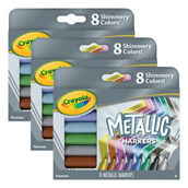 Crayola® Metallic Markers, 8 Per Box, 3 Boxes