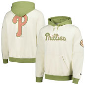 New Era Men's Cream/Green Philadelphia Phillies Color Pop Pullover Hoodie