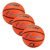 Champion Sports Junior Rubber Basketball, Orange, Pack of 3
