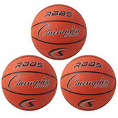 Champion Sports Mini Rubber Basketball, Orange, Pack of 3