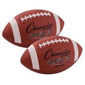Champion Sports Rubber Football, Junior Size, Pack of 2