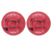 Champion Sports Extreme Soccer Ball, Size 5, Red, Pack of 2