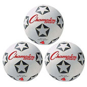 Champion Sports Rubber Soccer Ball Size 4, Pack of 3