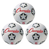 Champion Sports Rubber Soccer Ball Size 5, Pack of 3