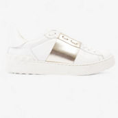Valentino Open Sneakers  / Gold Leather (Pre-Owned)
