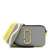 Marc Jacobs Saffiano Small Snapshot Camera Bag Grey Yellow (Pre-Owned)
