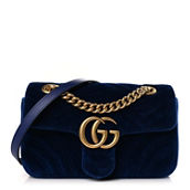 Gucci Velvet Marmont Flap Bag Small (Pre-Owned)