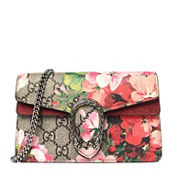Gucci GG Supreme Monogram Shoulder Bag Beige Multicolor Dry Rose (Pre-Owned)