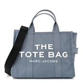 Marc Jacobs Cotton Canvas Small The Traveler Tote Bag Beige (Pre-Owned)