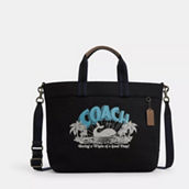 Coach Outlet Tote Bag 38 With Whale Graphic