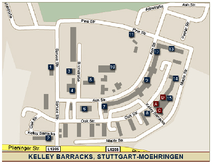 Map Of Patch Barracks Stuttgart Germany