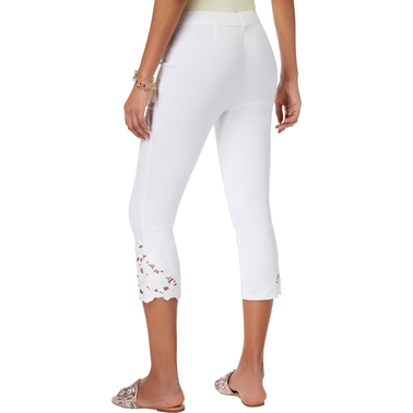 Inc International Concepts Petite Cropped Capris With Lace Insert ...