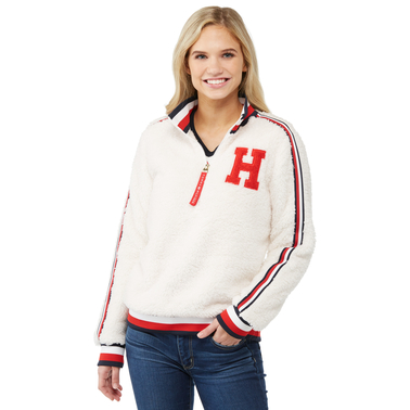 Tommy Hilfiger Misses Sherpa Half Zip Knit Sweater | Jackets | Clothing