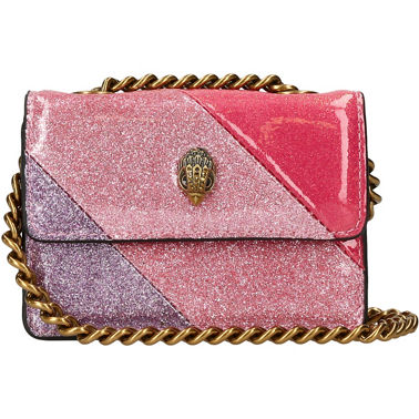 Kurt Geiger Micro Kensington Bag, Pink Comb | Shoulder Bags | Clothing ...